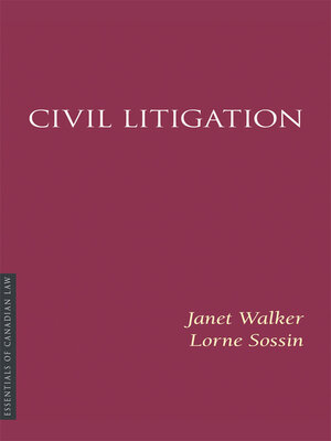 cover image of Civil Litigation